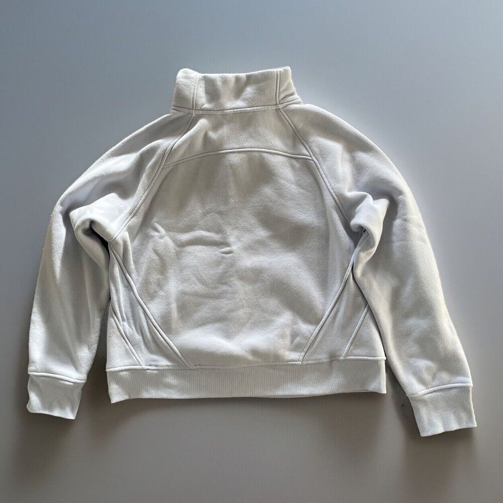 Danskin Mixed Rib Half Zip Jacket LARGE Women's Pullover Halogen Baby Blue - Picture 3 of 10